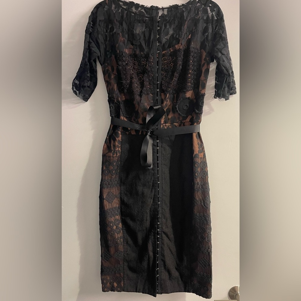 Byron Lars black sheath dress size 10